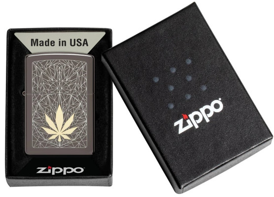 Zippo Cannabis Design Black Ice ® öngyújtó, Z48384