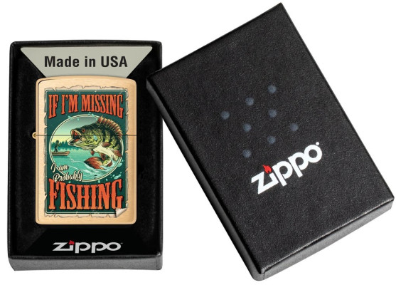 Zippo Fishing Poster Design öngyújtó, Z204B-107322