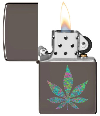 Zippo Funky Cannabis Design Black Ice ® öngyújtó, Z48578