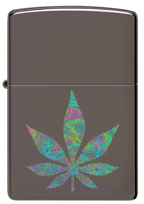 Zippo Funky Cannabis Design Black Ice ® öngyújtó, Z48578