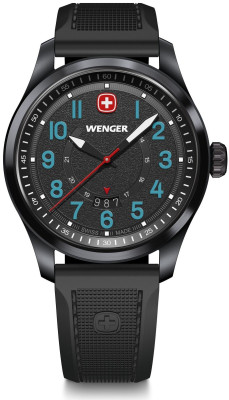 Wenger Terragraph Quartz férfi karóra, 01.0541.127, Divatos, Ronda, Szilikon