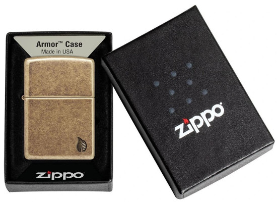 Zippo Armor® Antique Brass Flame Design öngyújtó, Z46400