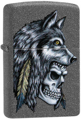 Zippo  Wolf Skull Feather Design öngyújtó, Z29863