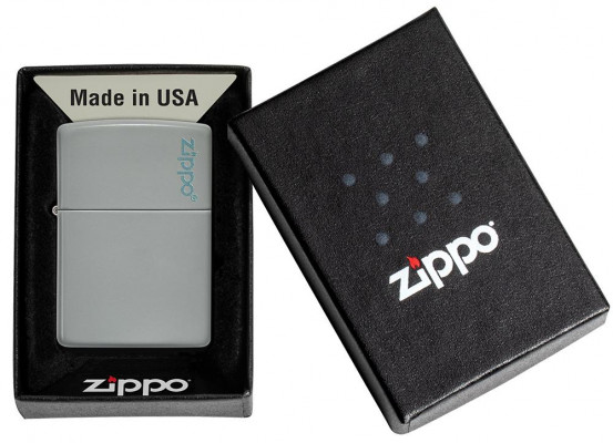 Zippo Classic Flat Grey Logo öngyújtó, Z49452ZL