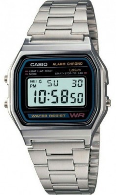 Casio Retro unisex karóra, A158WA-1D, Divatos, Digitális, Nemesacél