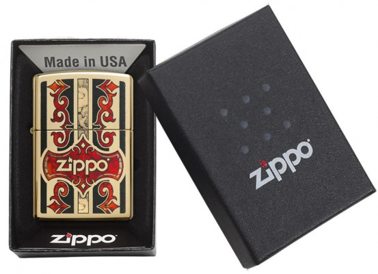 Zippo Logo Fusion High Polish Brass öngyújtó, Z29510