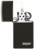 Zippo Slim® High Polish Black Zippo Logo öngyújtó, Z28123ZL