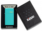 Zippo Slim® Flat Turquoise Zippo Logo öngyújtó, Z49529ZL